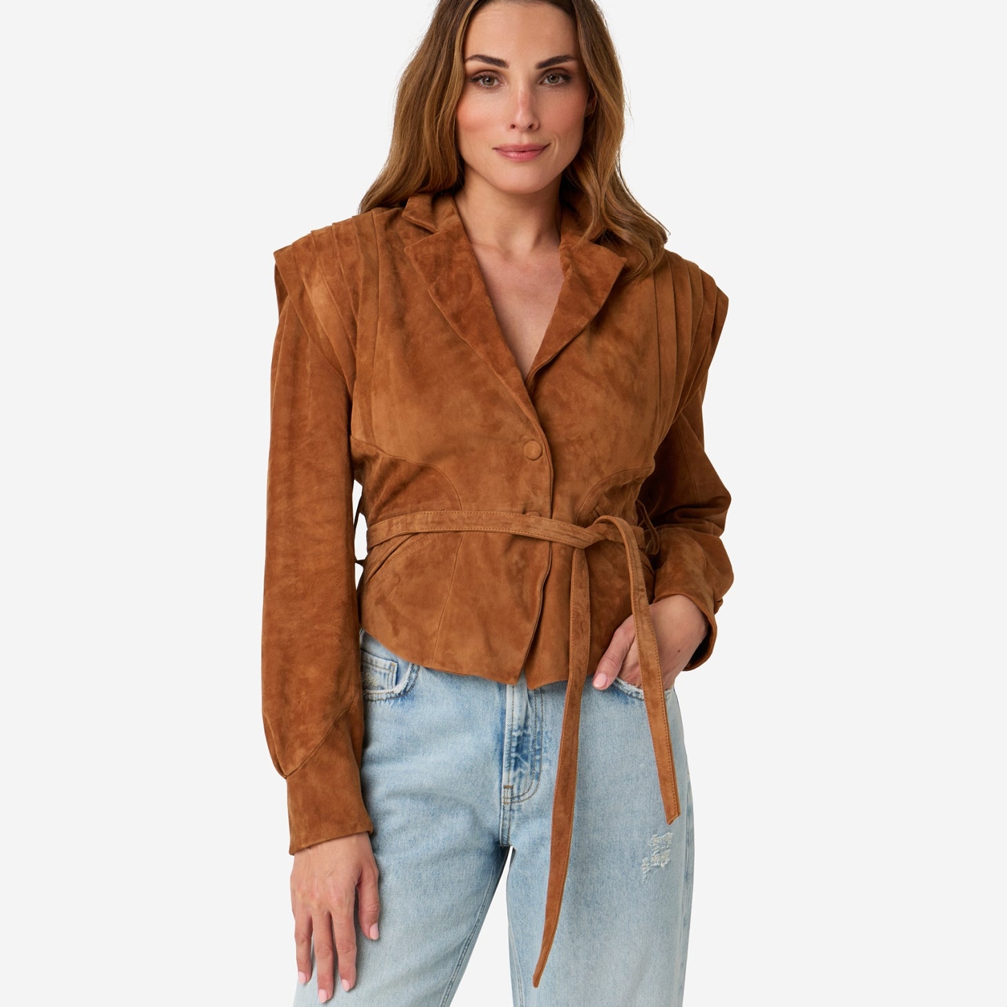 Joyce Suede | Cashew Brown