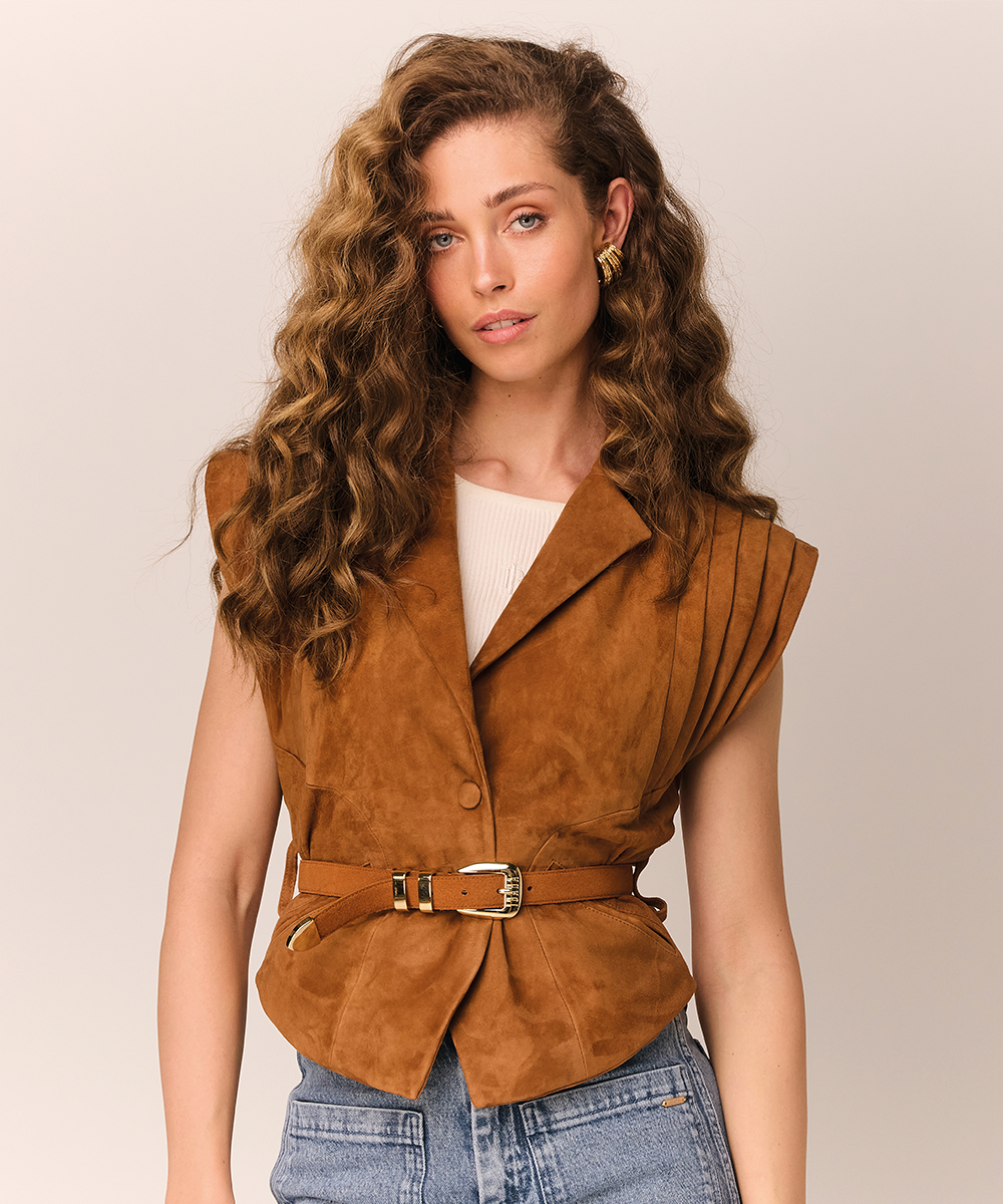 Joyce Suede | Cashew Brown