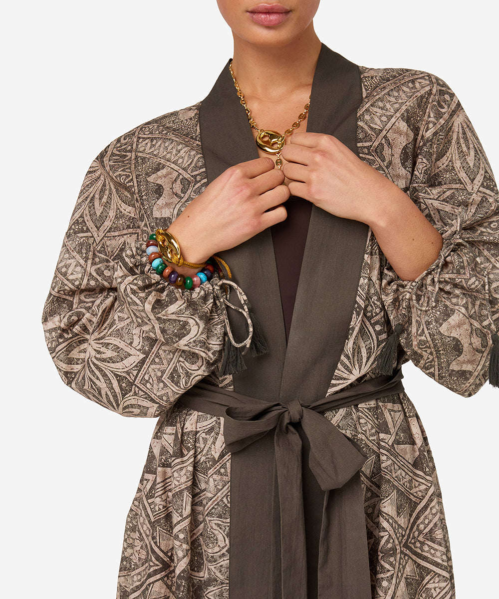 Shaggy Kimono | Olive Bloom