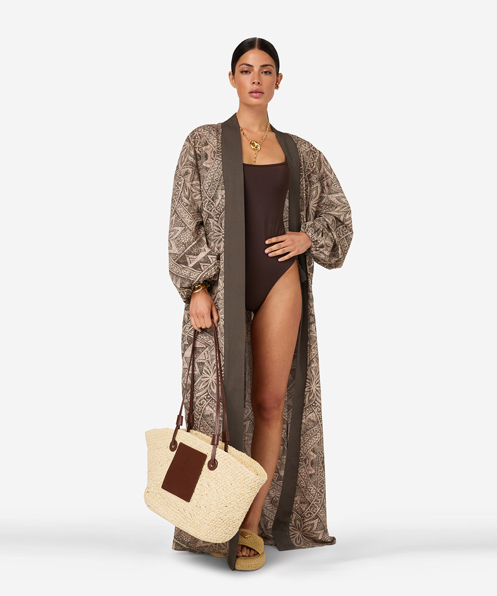 Shaggy Kimono | Olive Bloom