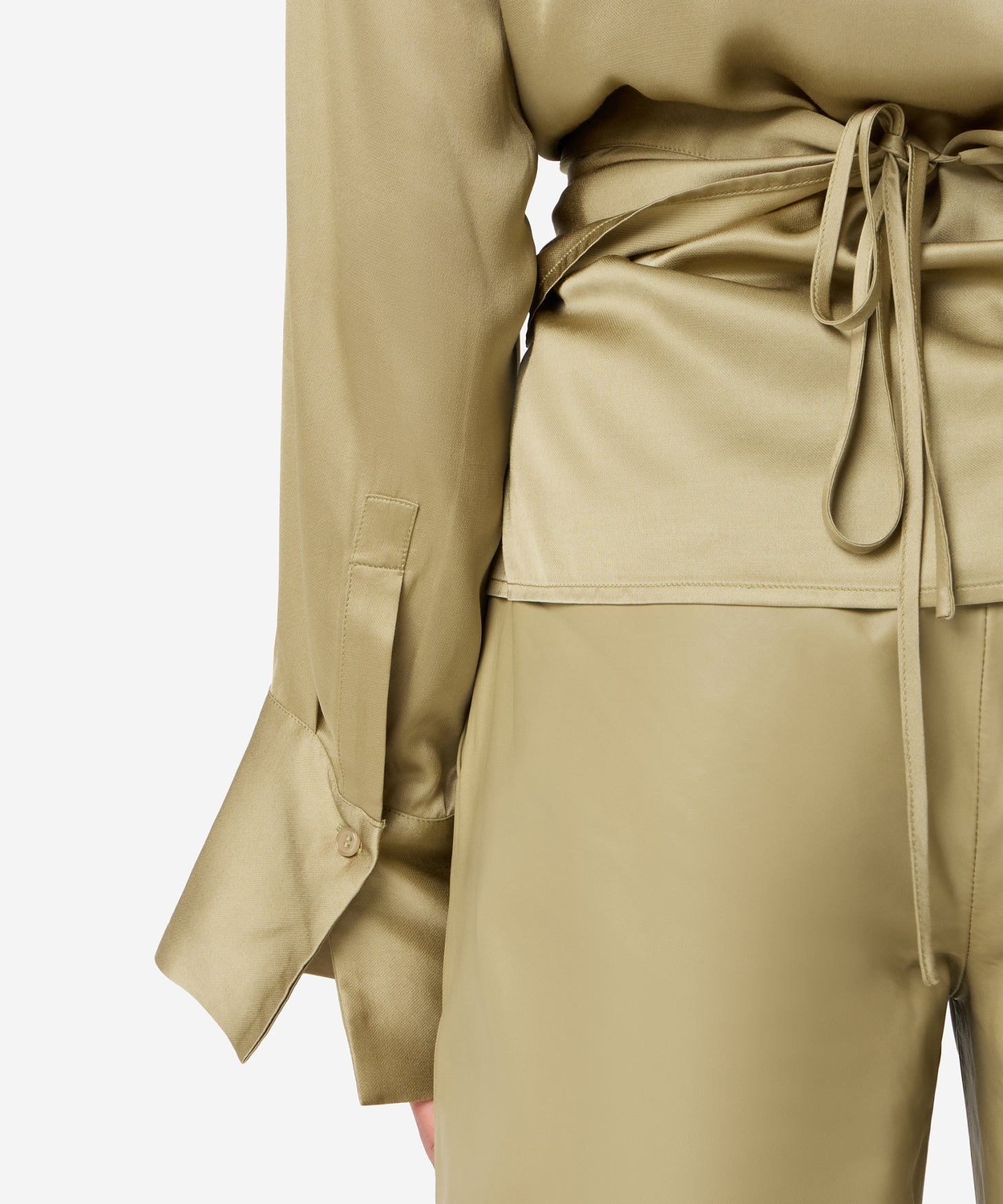 Tatum Satin | Elm Green