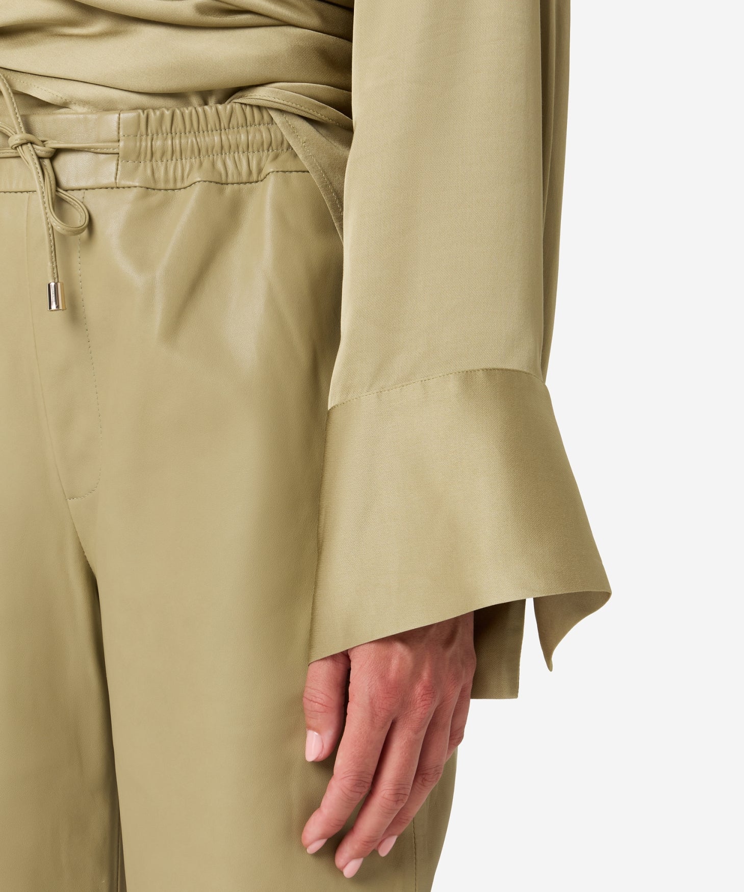 Tatum Satin | Elm Green
